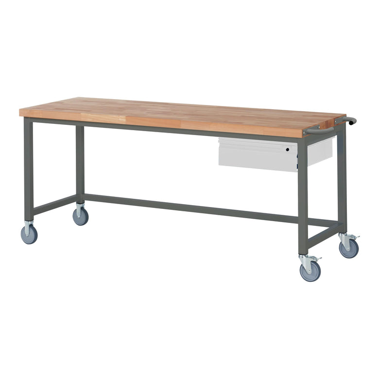 STIER Fahrbare Werkbank Premium mit 1 Schublade BxTxH 2000x700x880 mm