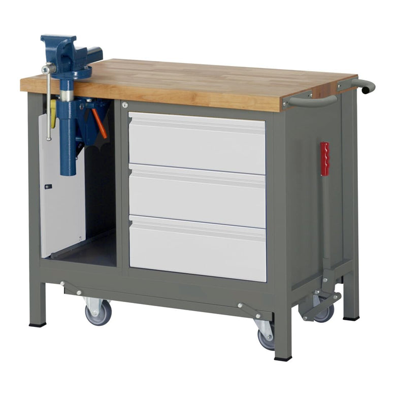 STIER Werkbank Premium mit abs. Fahrgestell