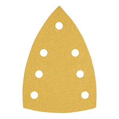 STIER Universal Delta Sanding Sheets | 100 x 150 | P60 | 50 pcs. | 7-hole | Corundum | Latex-containing, sturdy D-paper