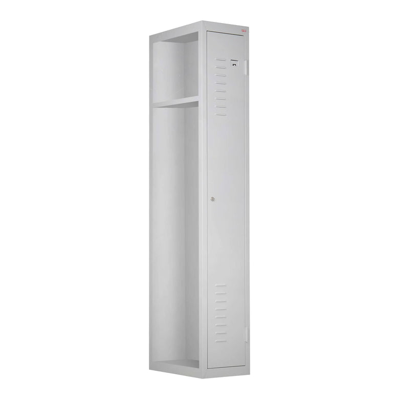 STIER wardrobe locker | add-on unit | 1800x300x500mm | light gray | metal cabinet | expandable | locker | 1 compartment | locker | secure storage of valuables | wardrobe cabinet