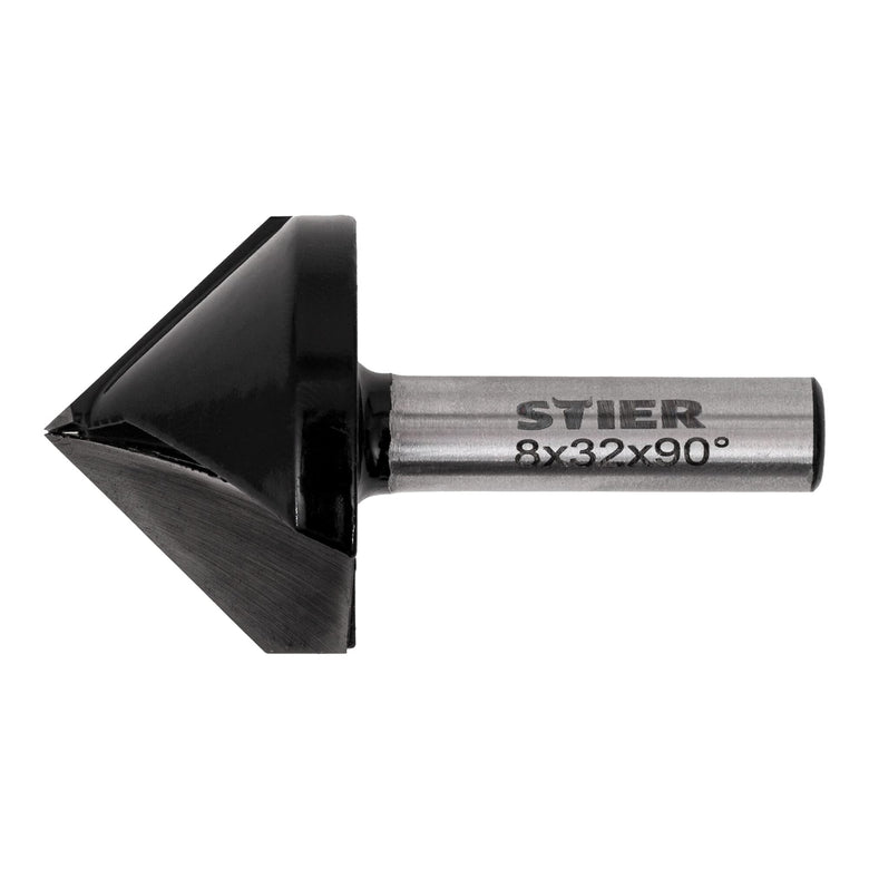 STIER Gipskartonfräser Rigipsfräser 90° Winkel V-Nutfräser Schriftenfräser D32