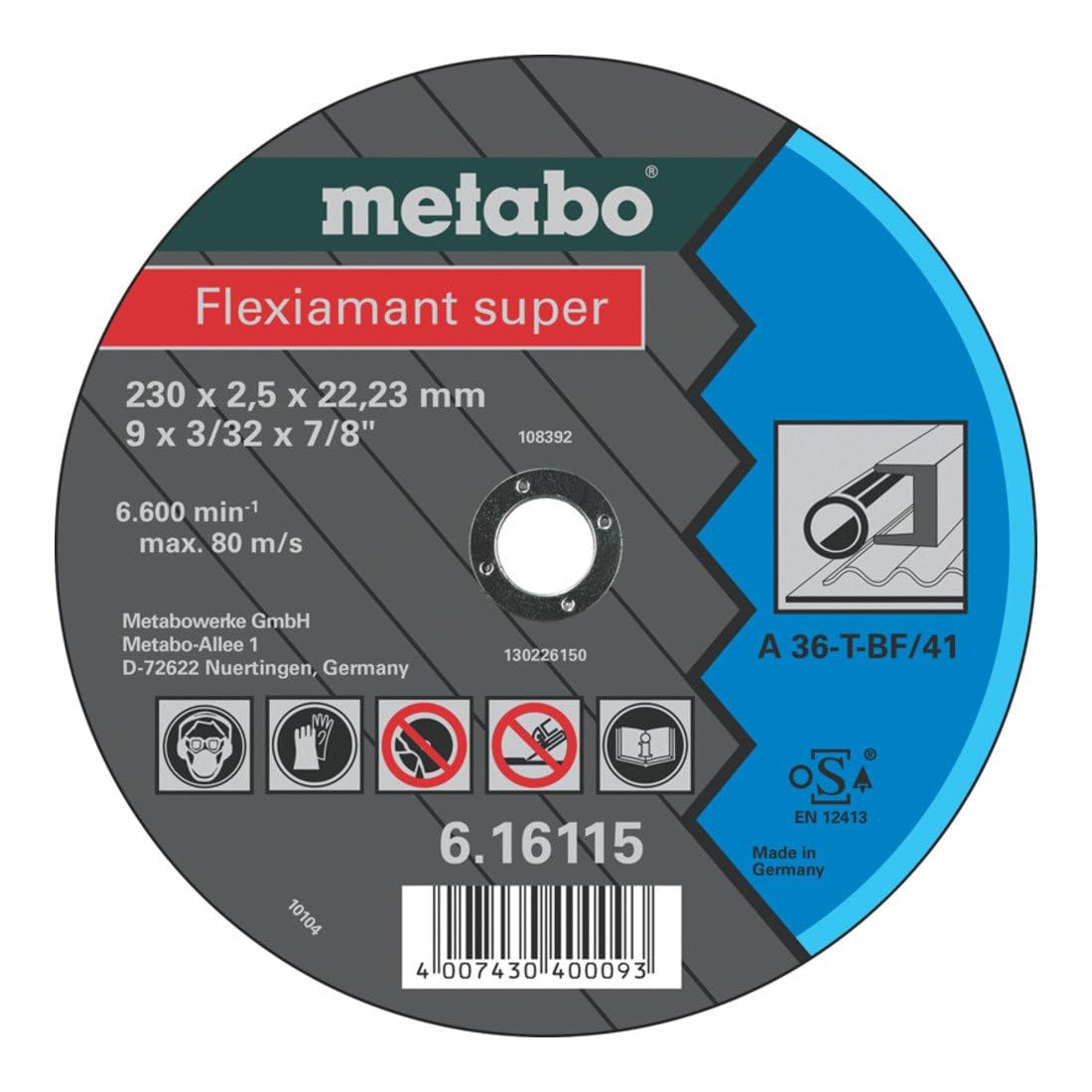Metabo Flexiamant super 125x2,0x22,23 Stahl, Trennscheibe, gekröpfte Ausführung