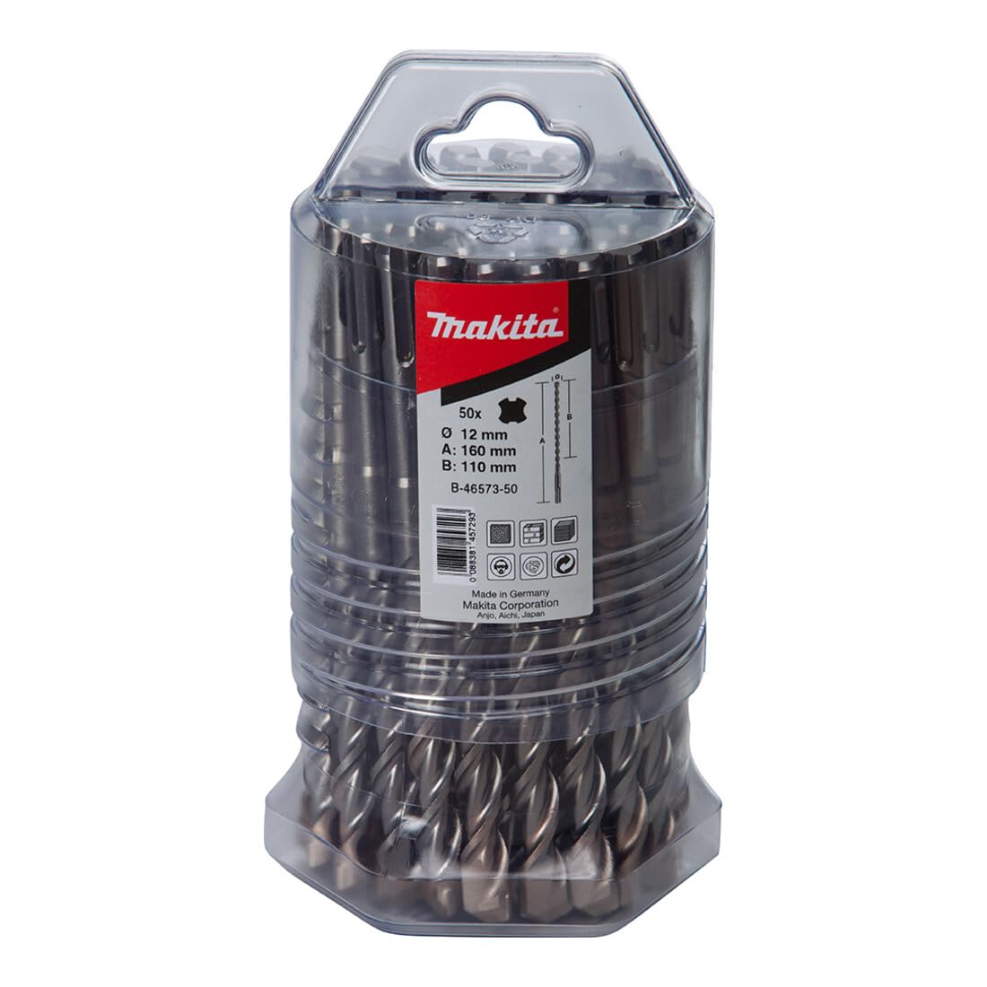 Makita SDS-V-PLUS-Bohrer-Set 6x210 50 Stück B-47341-50