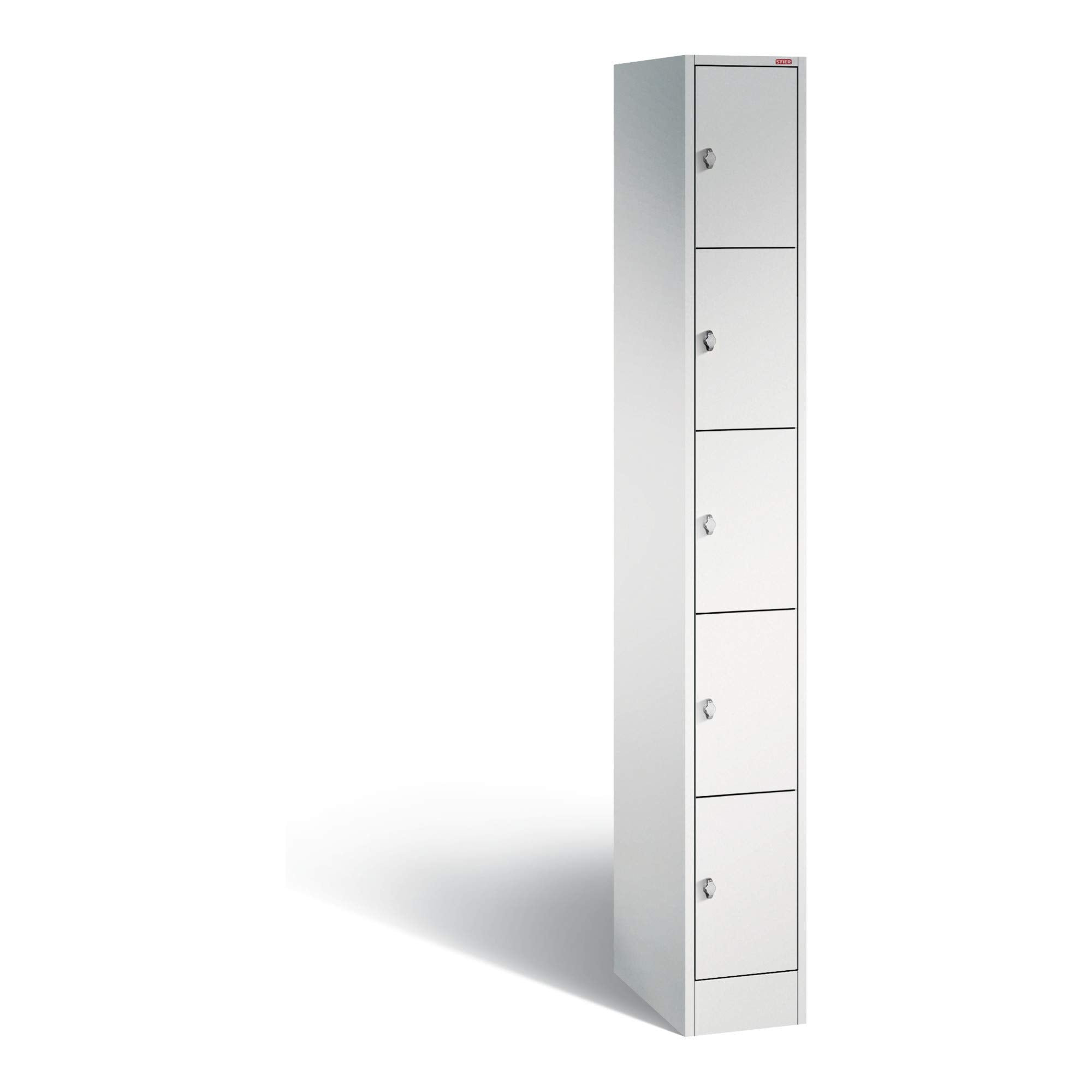 STIER Schließfachschrank mit 5 Fächern 1950x240x480mm
