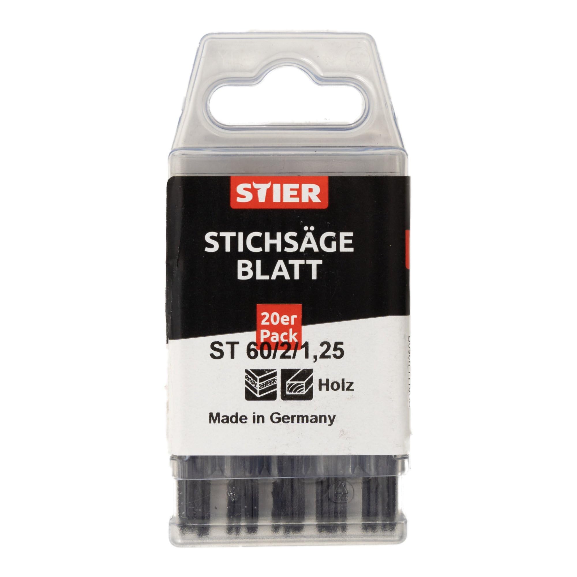 STIER Stichsägeblatt ST 60/2/1,25 für Holz Sperrholz Multiplex Spanplatten