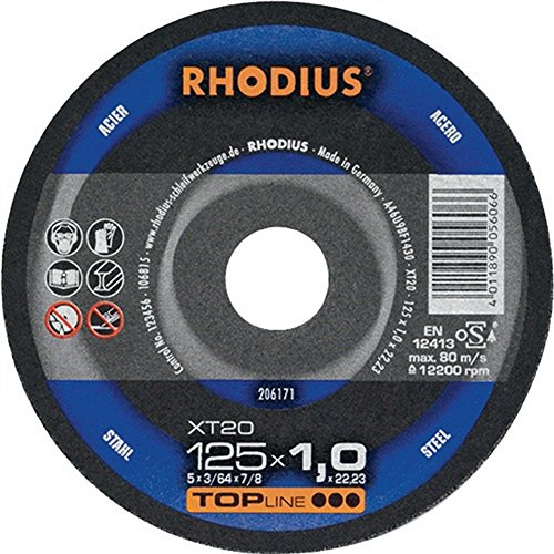 RHODIUS TOPline XT20 Extradünne Trennscheibe 125 x 1,5 x 22,23 mm 50 Stk
