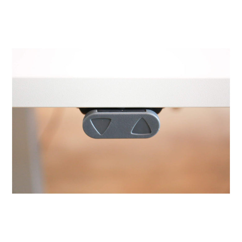 STIER Höhenverstellbarer Schreibtisch elektrisch Doppel Teleskop weiß div Breite