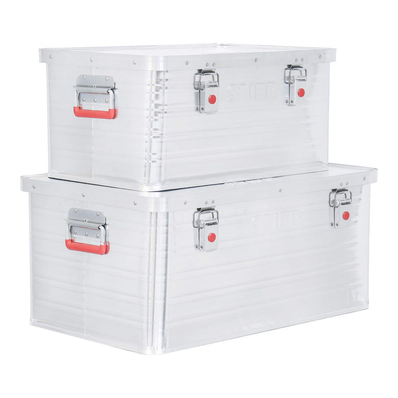 STIER Alubox Aluminiumbox Transportkiste Staub und Spritzwasserschutz div Größen