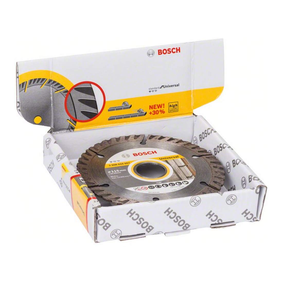 Bosch Diamanttrennscheibe Standard for Universal, 115 x 22,23 x 2 x 10 mm 10 Stk