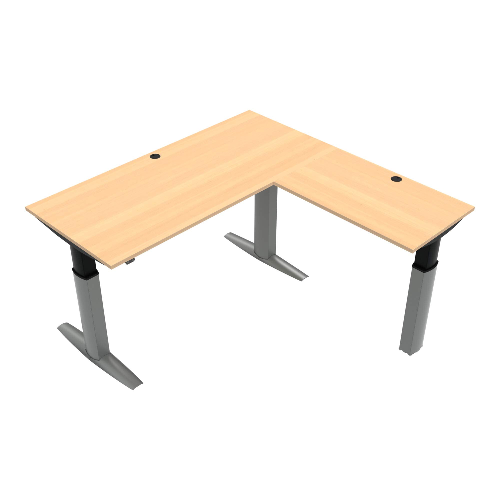 STIER Höhenverstellbarer Eck Schreibtisch elektrisch ergonomisch diverse Farben