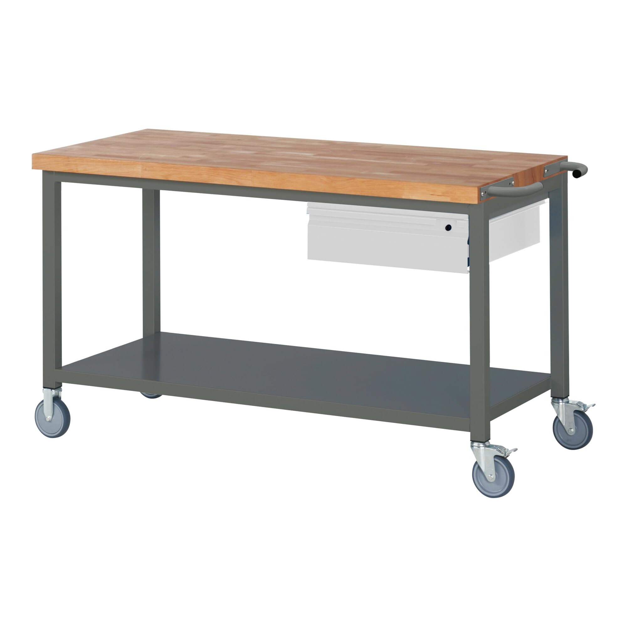 STIER Fahrbare Werkbank Premium mit 1 Schublade und Ablageboden BxTxH 750x700x880 mm