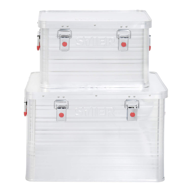 STIER Alubox Aluminiumbox Transportkiste Staub und Spritzwasserschutz div Größen
