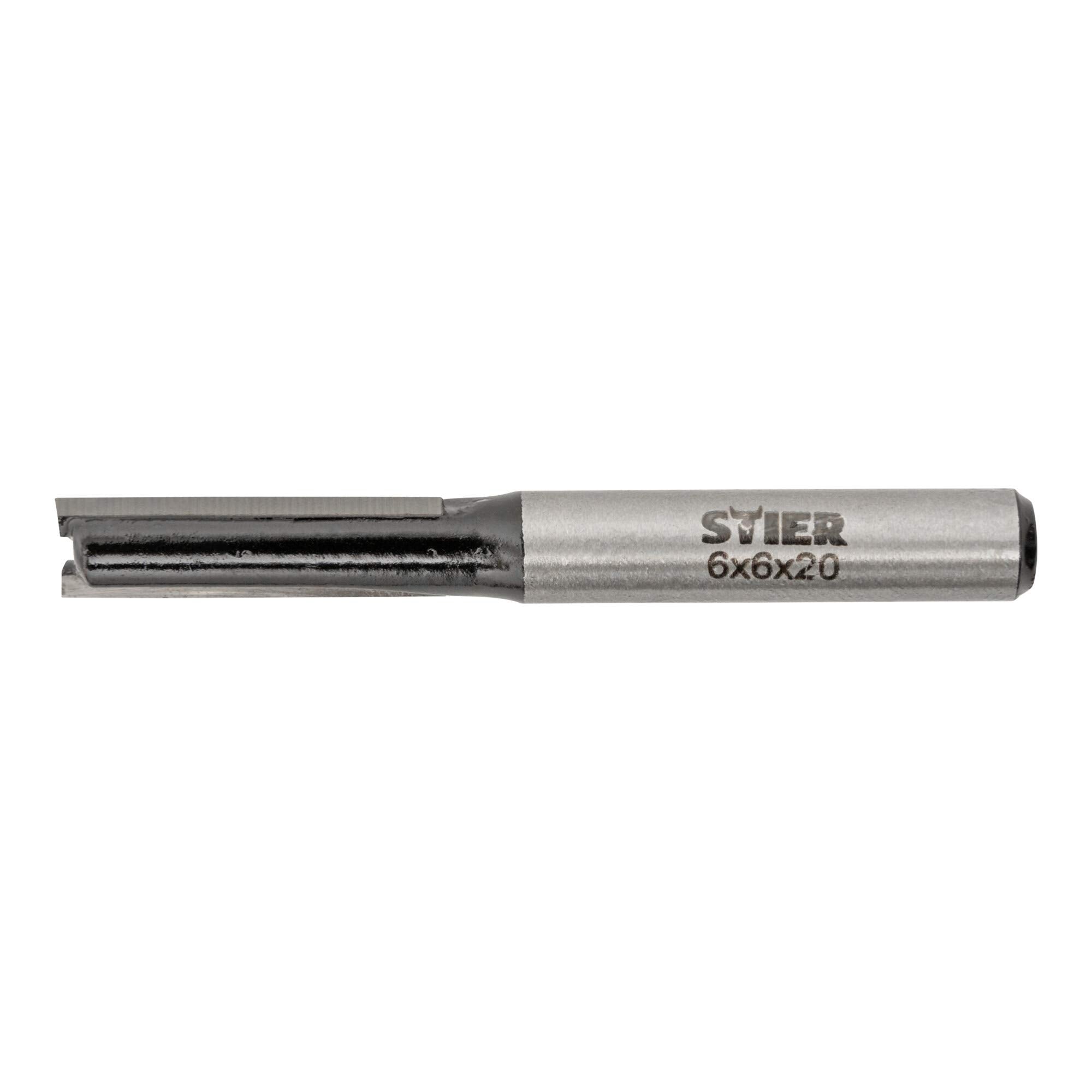 STIER milling cutter set 3-piece 6 mm shank groove cutter flush cutter round edge cutter