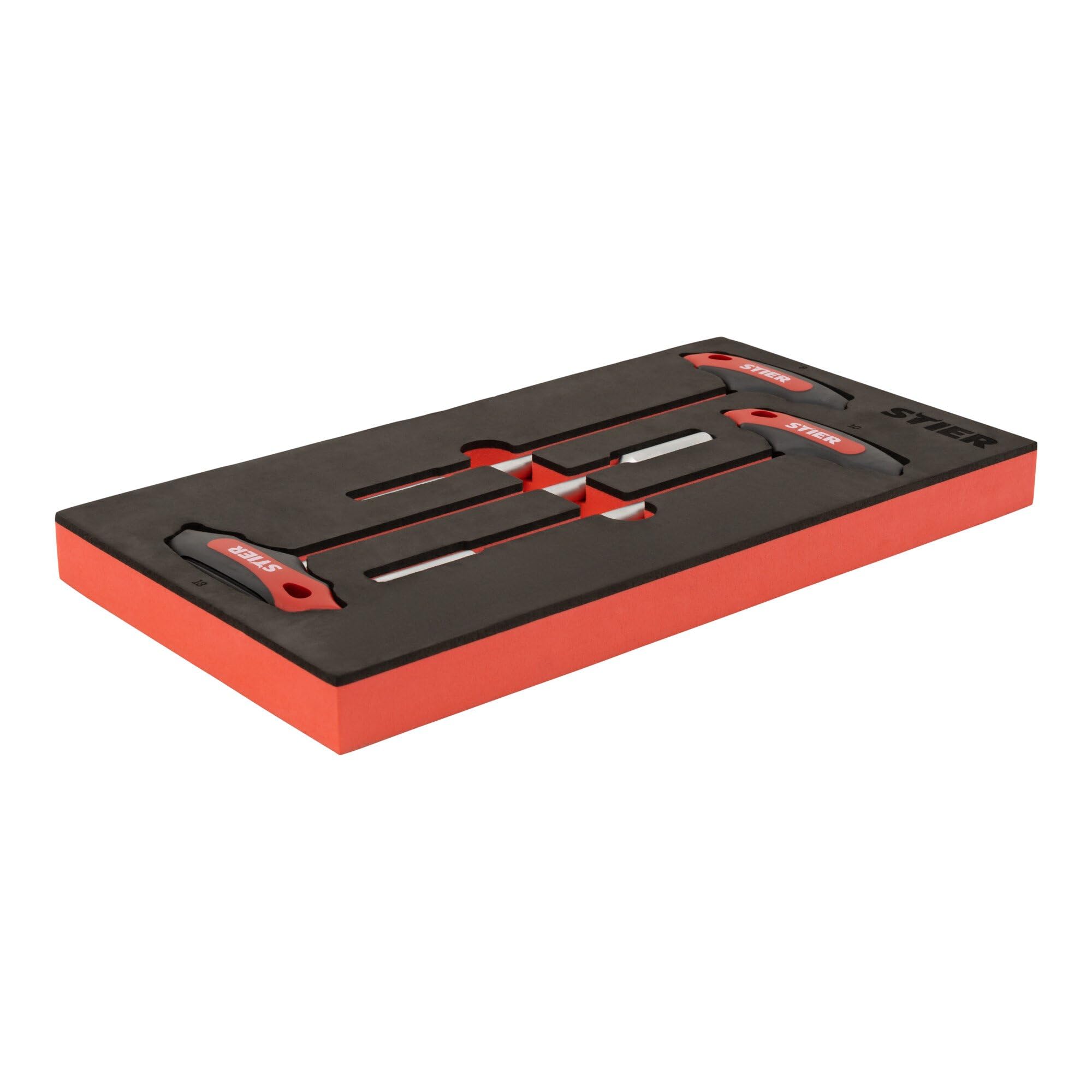 STIER T-handle socket wrench set with external hexagon SW 8 - 13 mm in