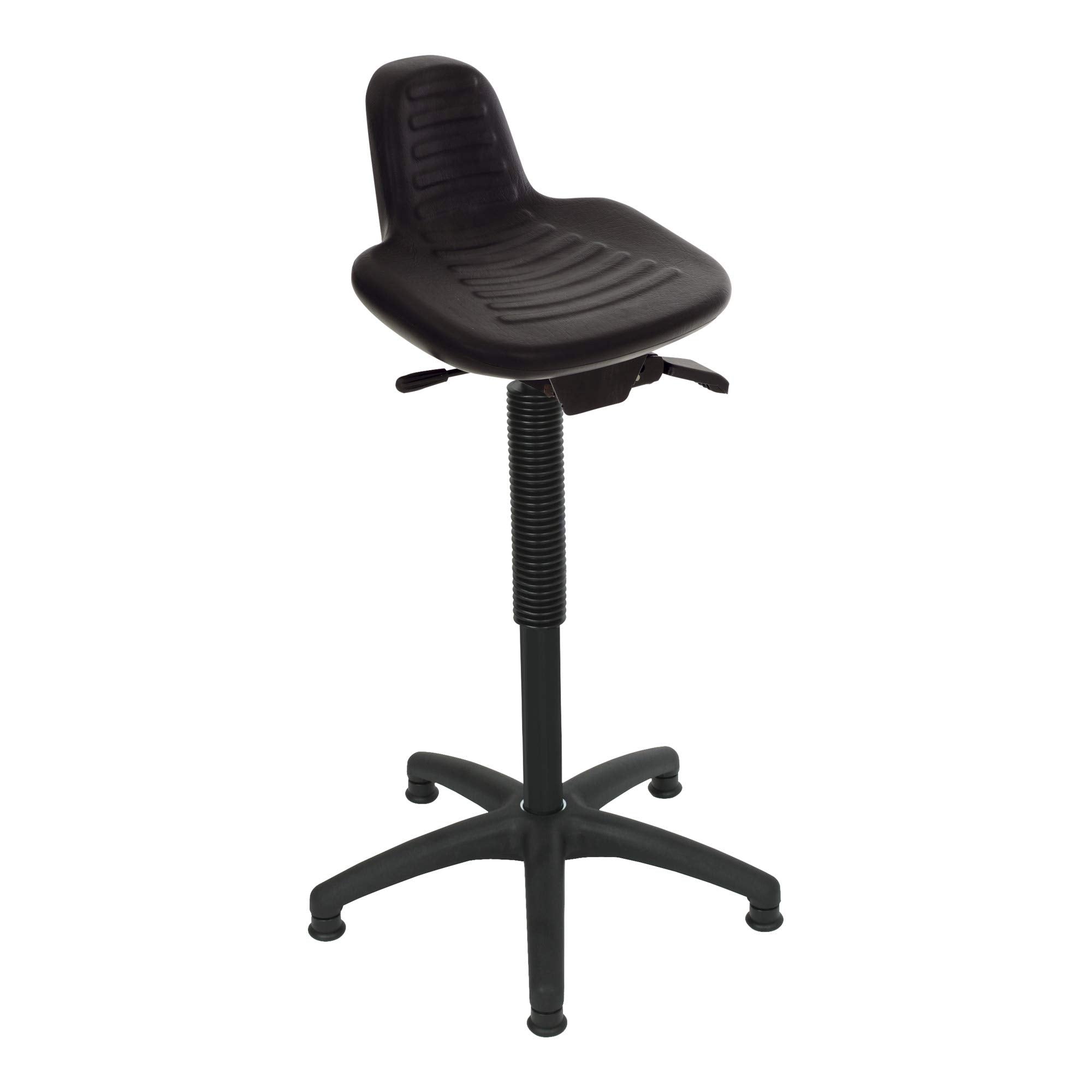 STIER Stehhilfe mit Bodengleitern höhenvertellbare Sitzhöhe 580-840 mm PU-Sitz