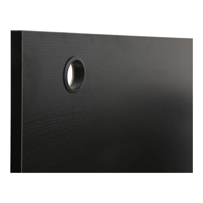 STIER desk top 140x80cm black melamine coated tabletop 25mm thick
