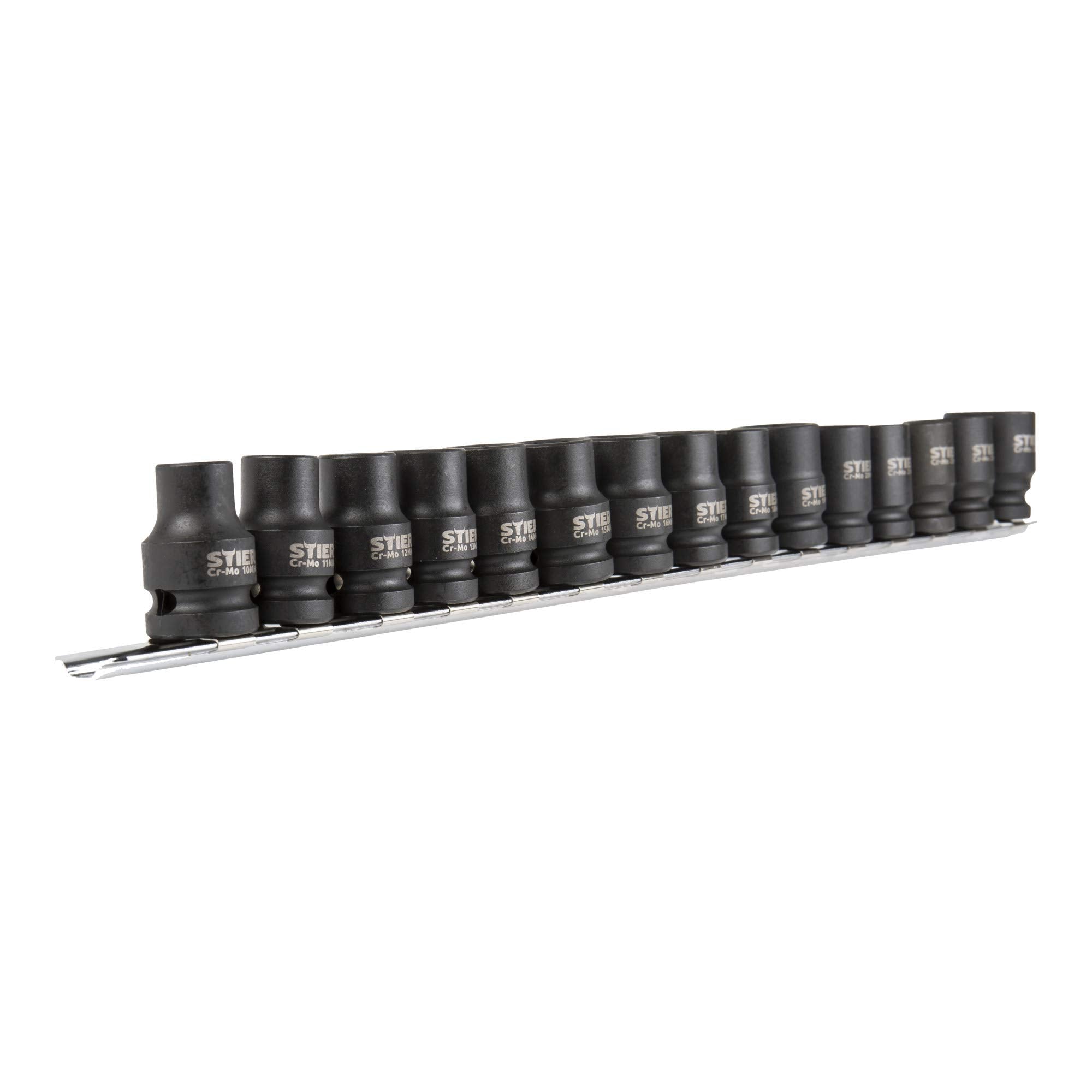 STIER impact screwdriver bit assortment 1/2 inch hexagon 15-piece