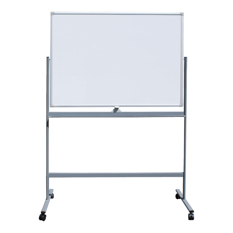 STIER Mobiles Whiteboard 1200x900mm magnetisch mit Fahrgestell