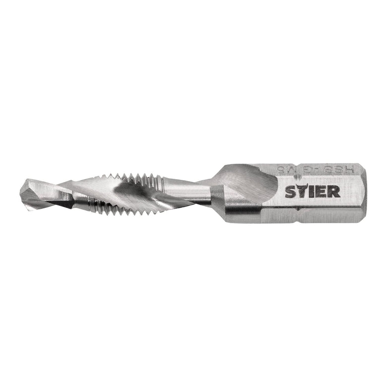 STIER Kombigewindebohrer Bit M3 bis M10 DIN 3126 HSS-G 1/4"-Sechskant