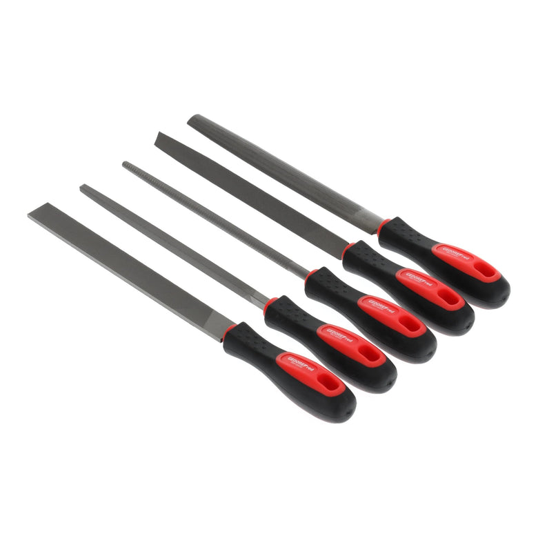 Gedore R93000005 Feilensatz 3-kant + 4-kant + Flach + Rund + Halb 5-teilig