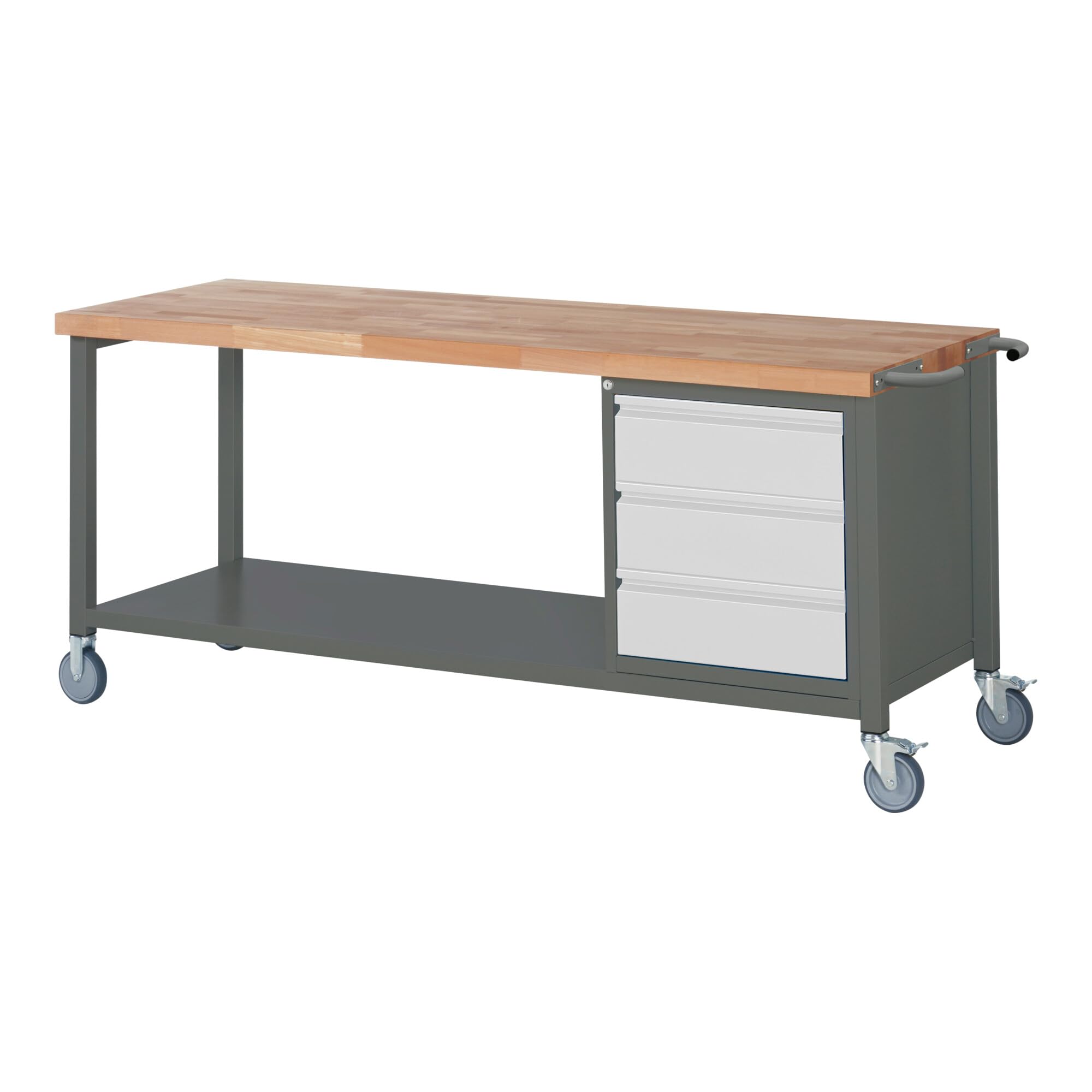 STIER Mobile Workbench Premium with 3 drawers WxDxH 1500x700x880 mm 