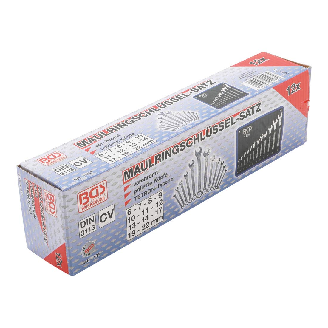 BGS Maul-Ringschlüssel-Satz SW 6 - 22 mm 990 g 12-tlg.