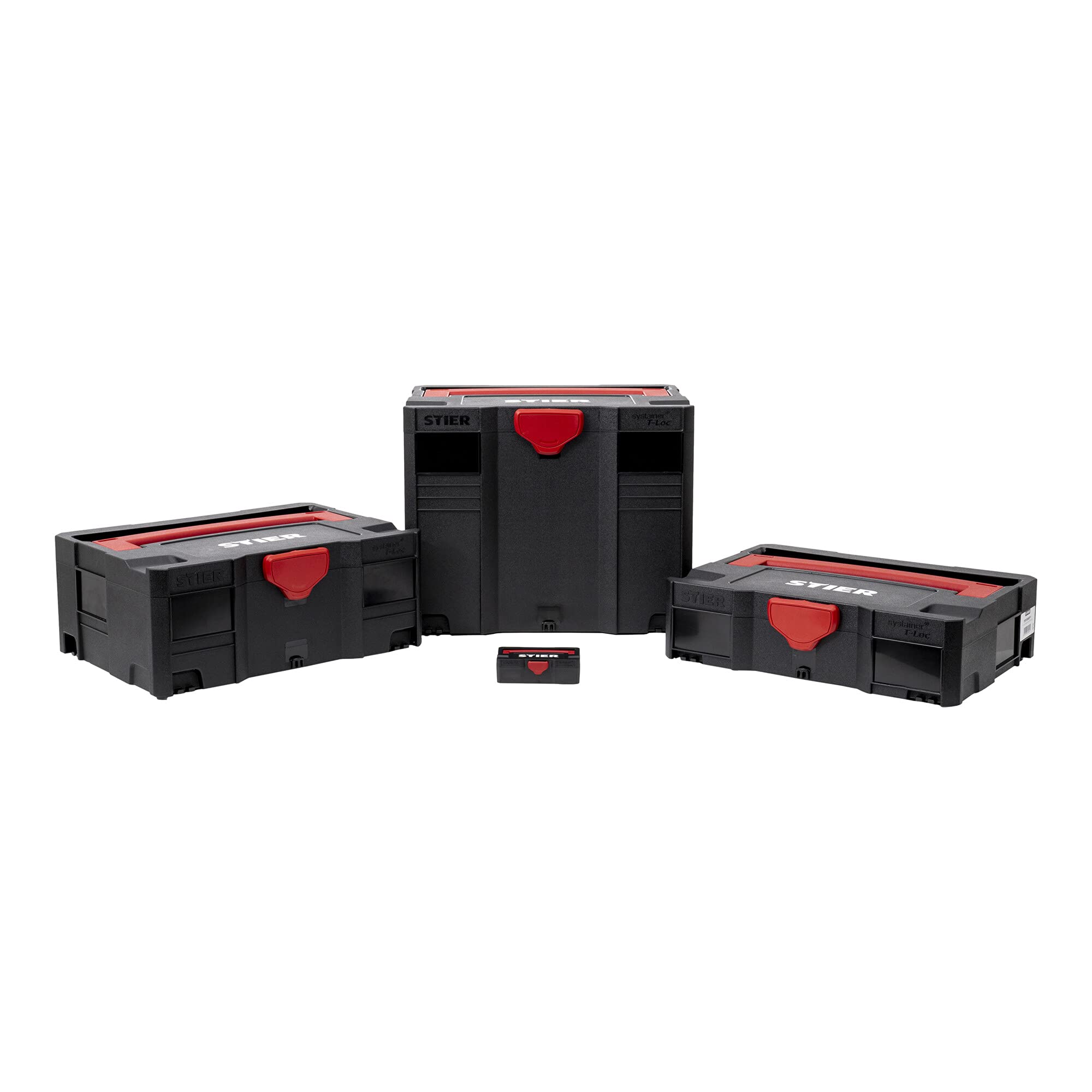 STIER Systainer set 3-piece stackable combinable with Systainer I II IV T-Loc