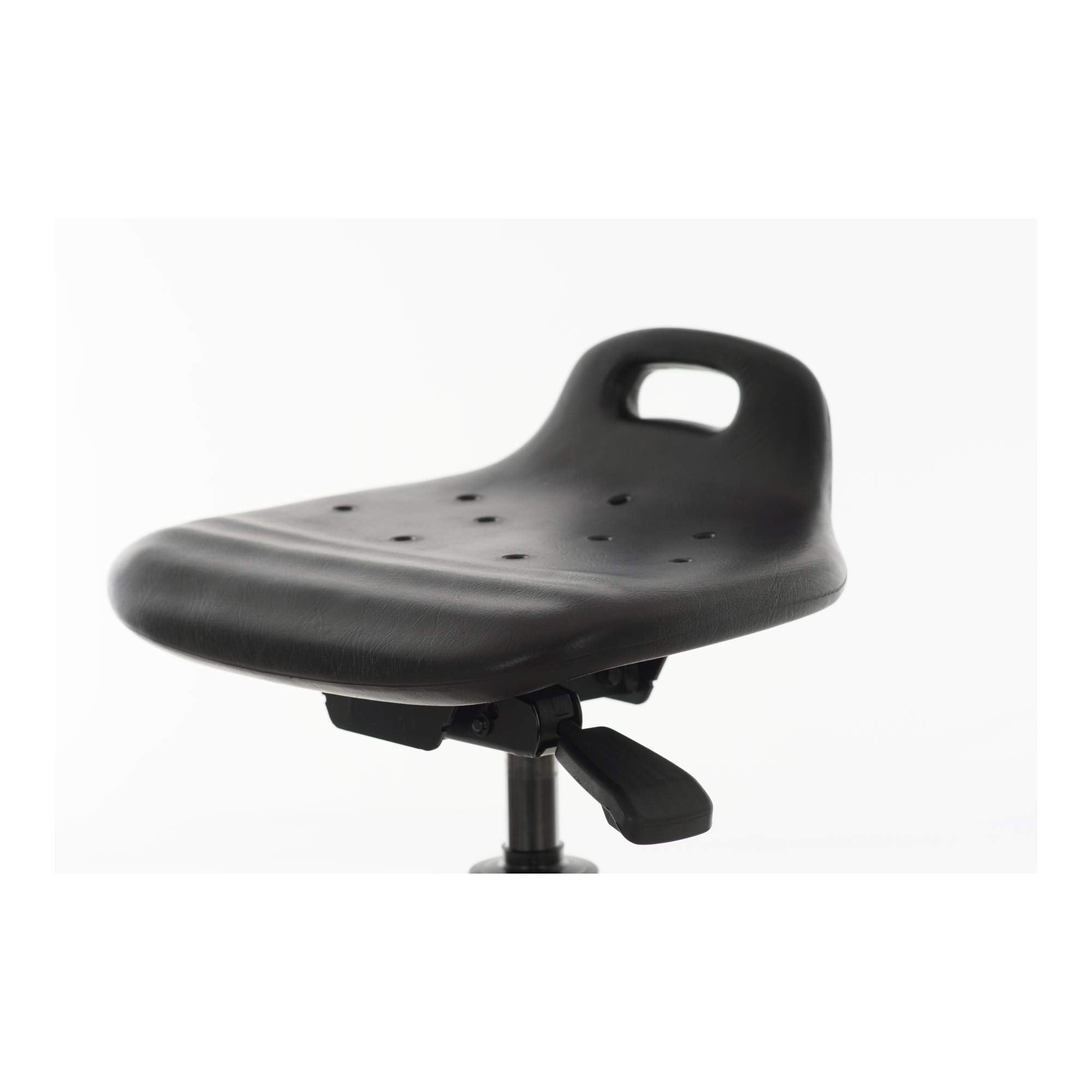 STIER Stehhilfe mit Gleitern und Fußring Sitzhöhe 640-890mm PU-Sitz mit Tragegriff