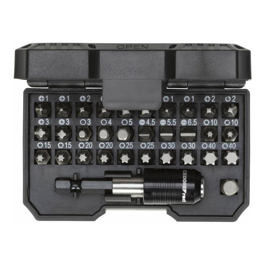 Gedore R33005031 Bit-Box 1/4 SL+PH+PZ+TX+6-kant 32-teilig