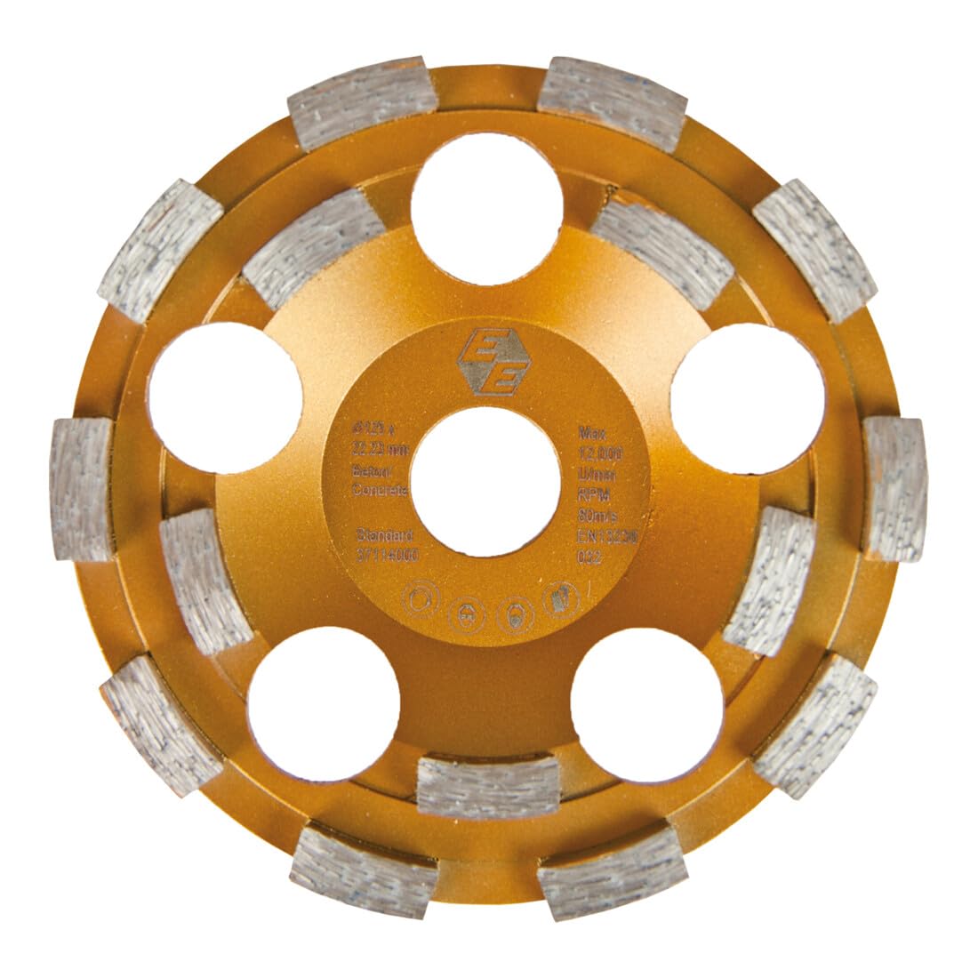 Eibenstock Diamant-Schleifteller Ø 125 mm -Standard- für Beton (gold)