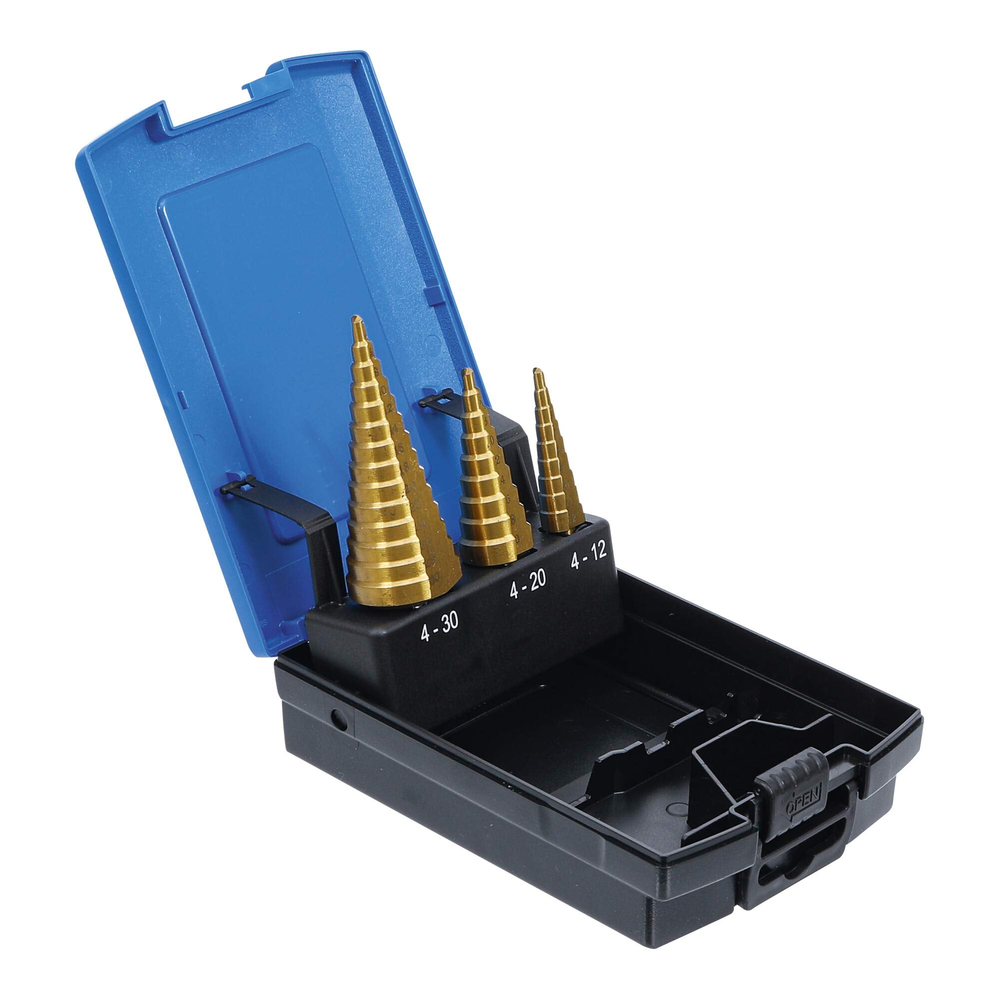 BGS Stufenbohrer-Satz titannitriert Ø 4 - 30 mm 3-tlg.