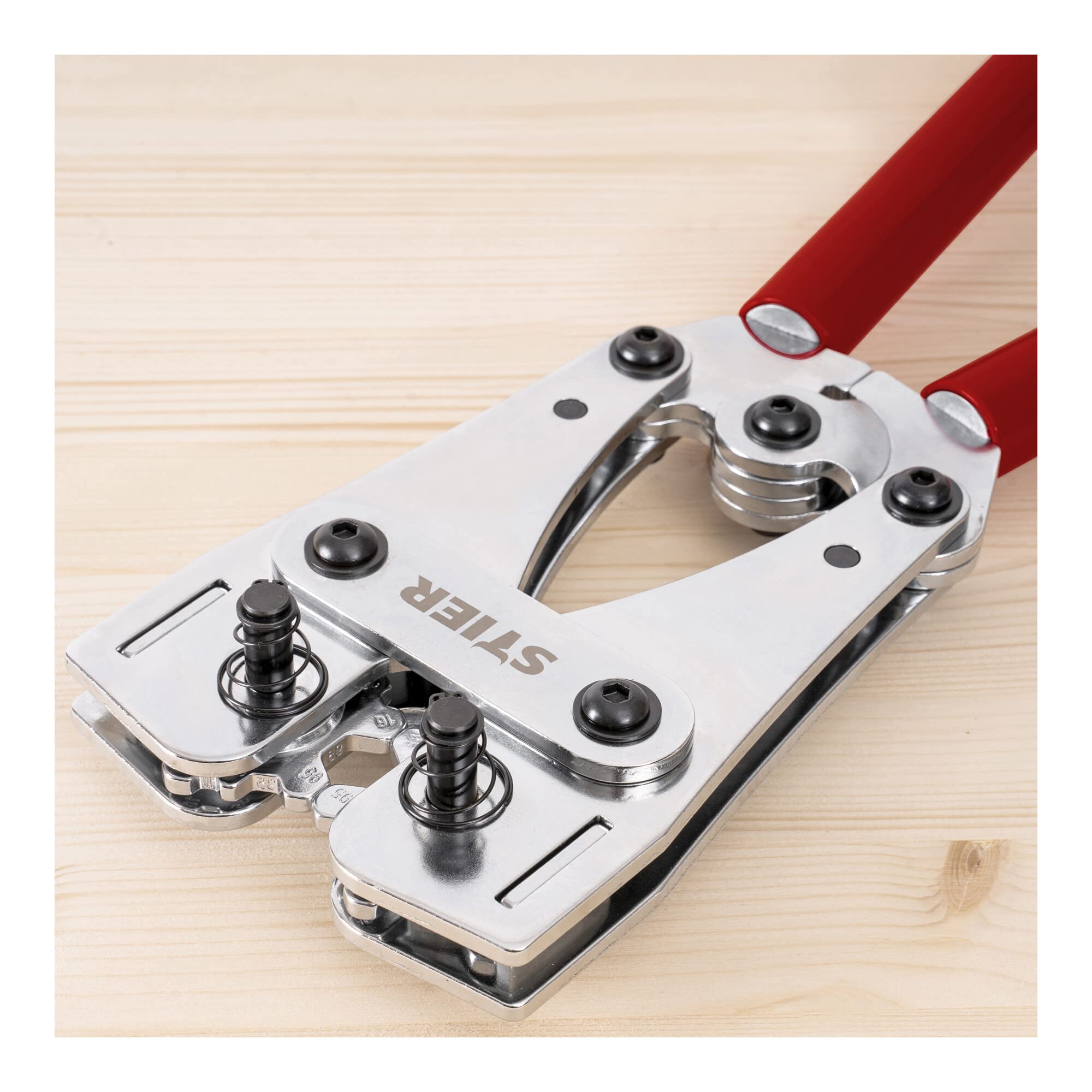 STIER crimping pliers 6-edge 6-120 mm² low-maintenance for cable lugs connectors
