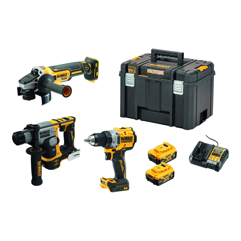 DEWALT Akku-Maschinen-Set 18V mit Akku-Bohrschrauber, -Bohrhammer