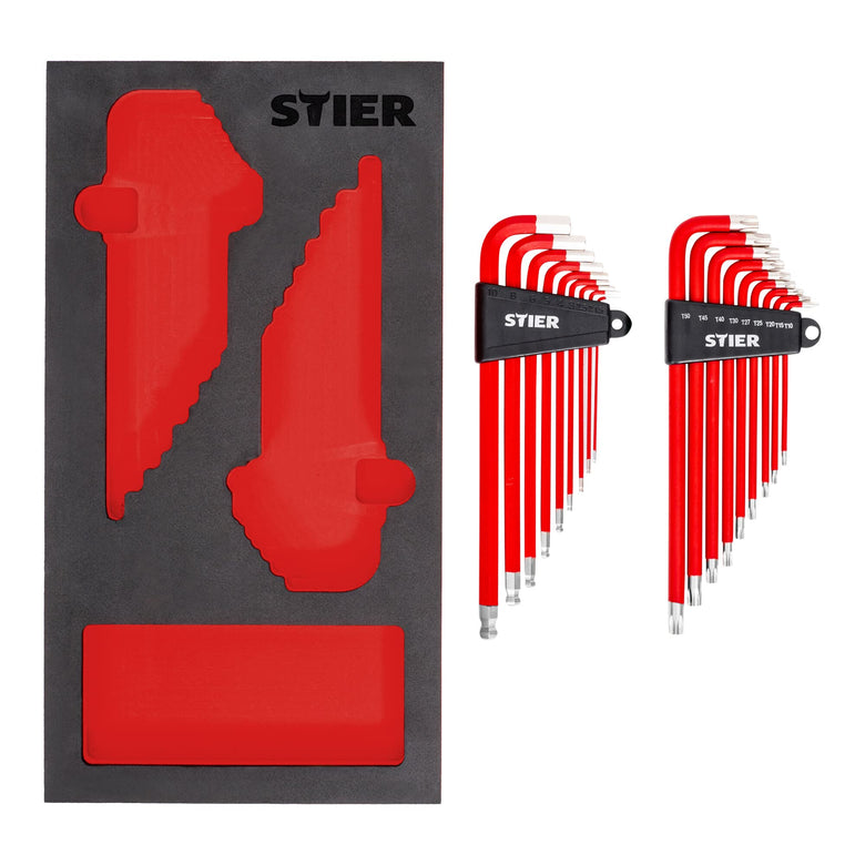 STIER Winkelschraubendreher-Satz 6KT/TX 18-teilig in Weichschaumeinlage (EVA)