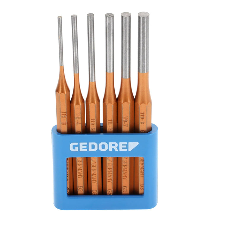 Gedore Splinttreiber-Satz inkl. PVC-Halter, 6-teilig, Stahl/Lackierung