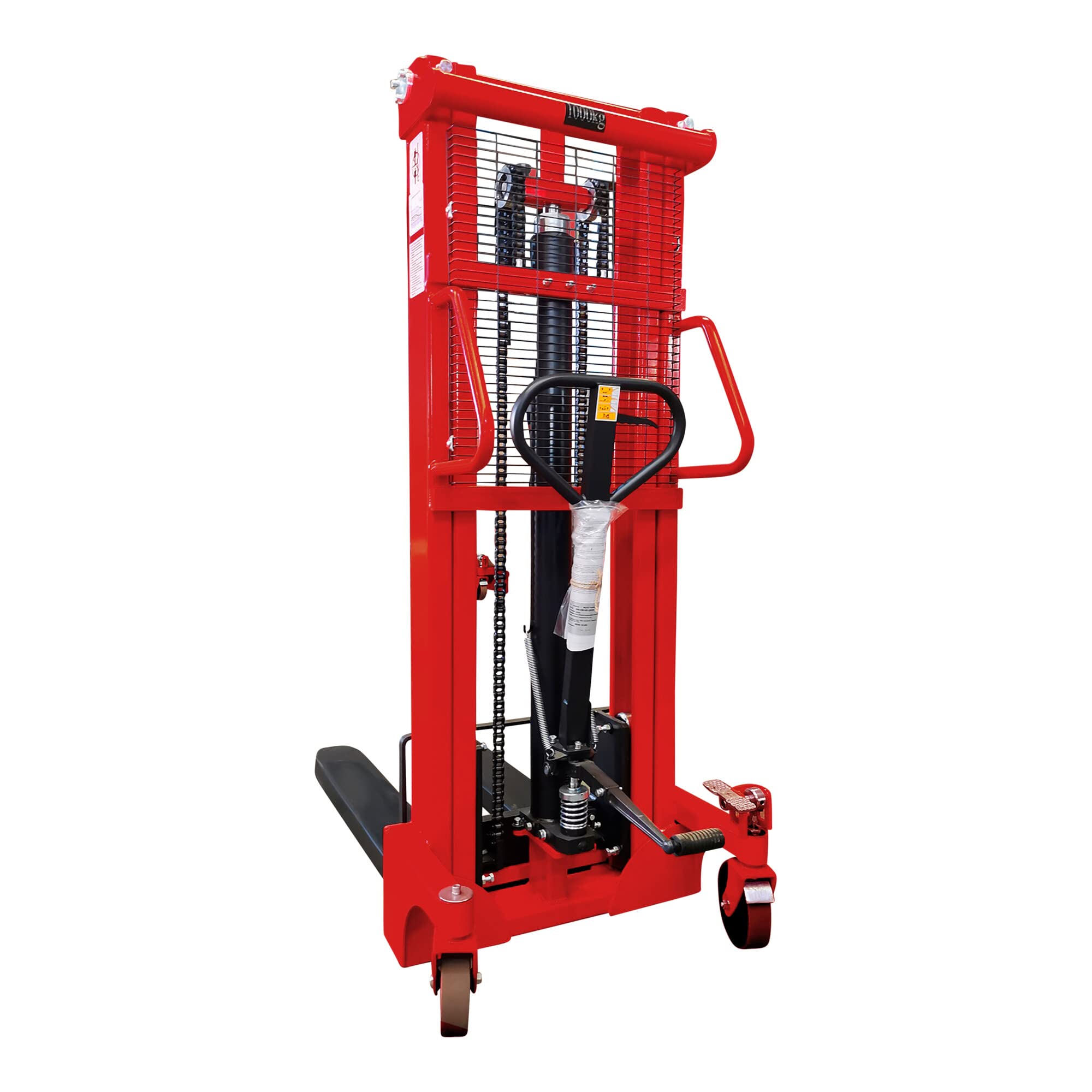 STIER Hydraulik-Stapler | Tragkraft 1000kg | Hubhöhe 2500mm | Qualitäts-Hydraulikpumpe | Profil-Stahlkonstruktion
