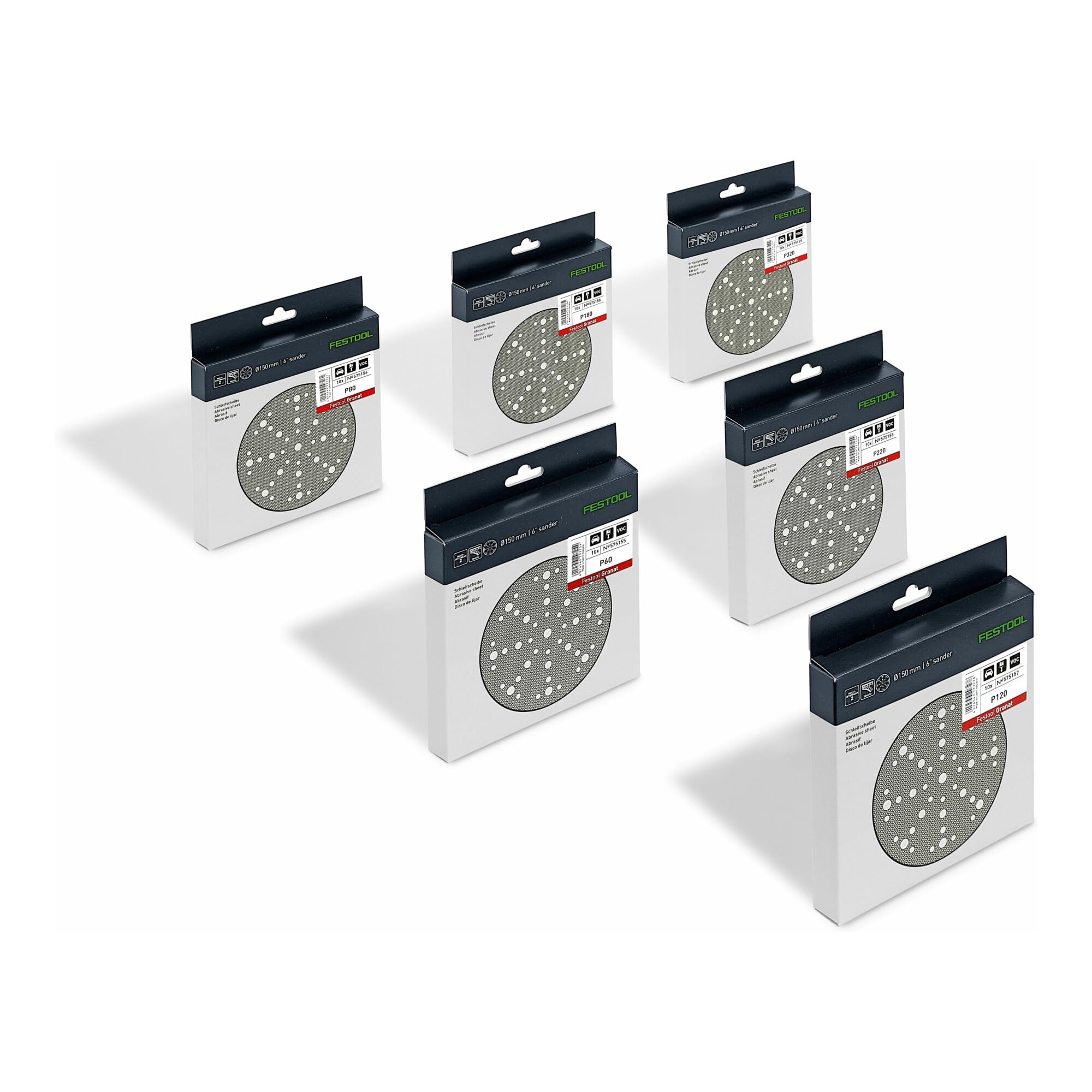 Festool Schleifscheibe STF D150/48 GR-Set Granat