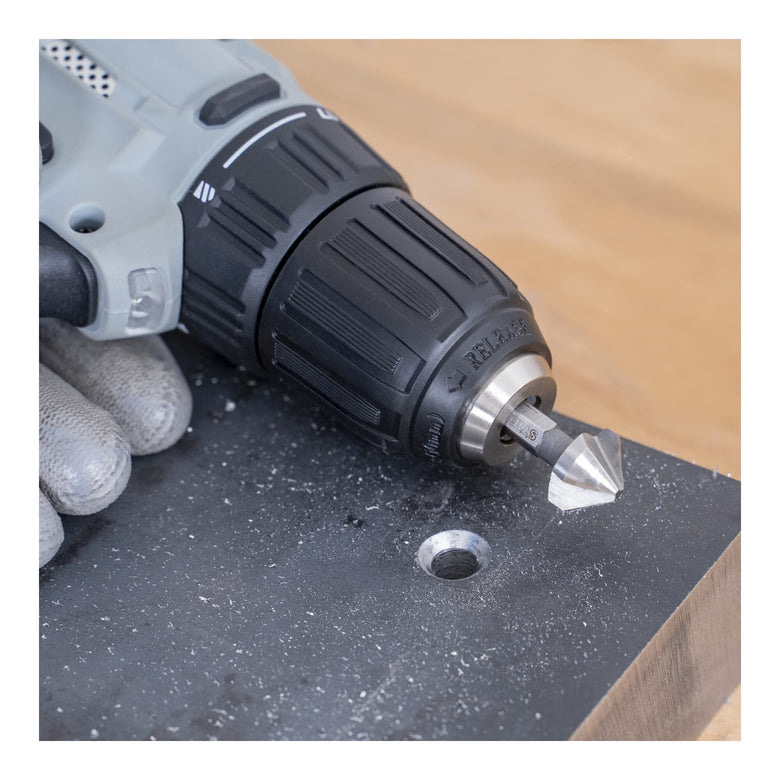 STIER countersink / deburring countersink set 6-piece, cylindrical shank