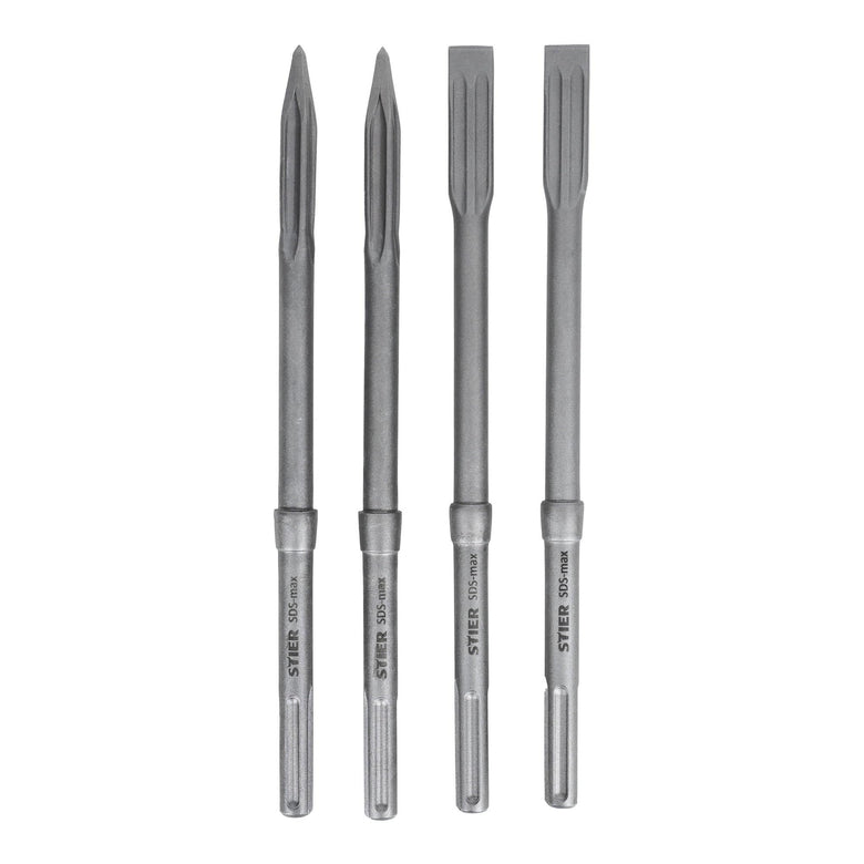 STIER Meißel-Set SDS-max 4-tlg. 400 x 25 mm / 400 mm