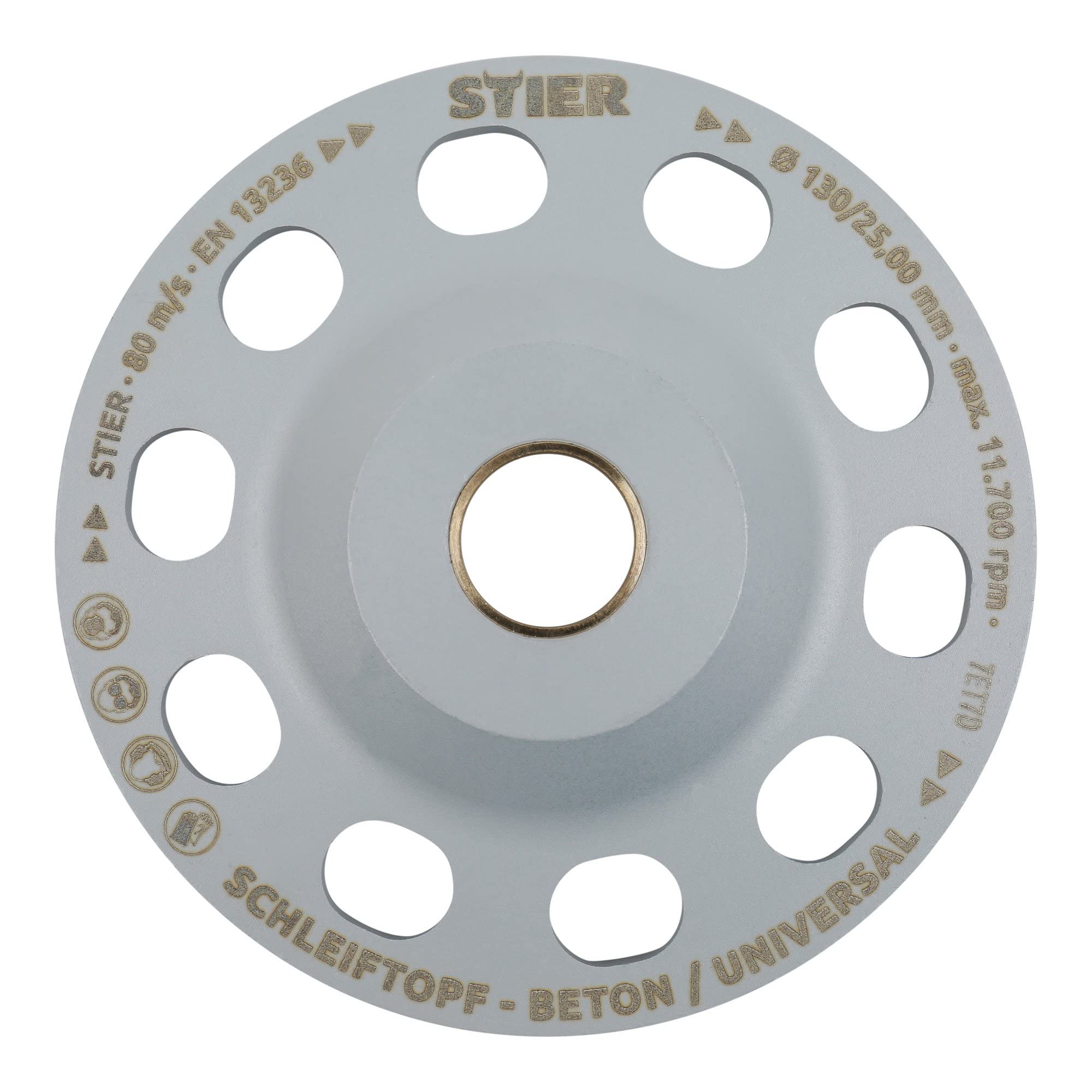 STIER Diamant-Schleiftopf Schleifteller Ø130mm Diamantschleifer Topfschleifer