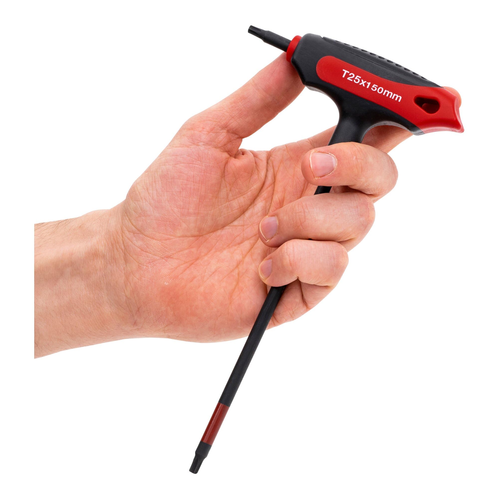STIER T-Griff-Schraubendreher | Torx | TX15 | als Kurz- oder Langklinke nutzbar | optimale Kraftübertragung