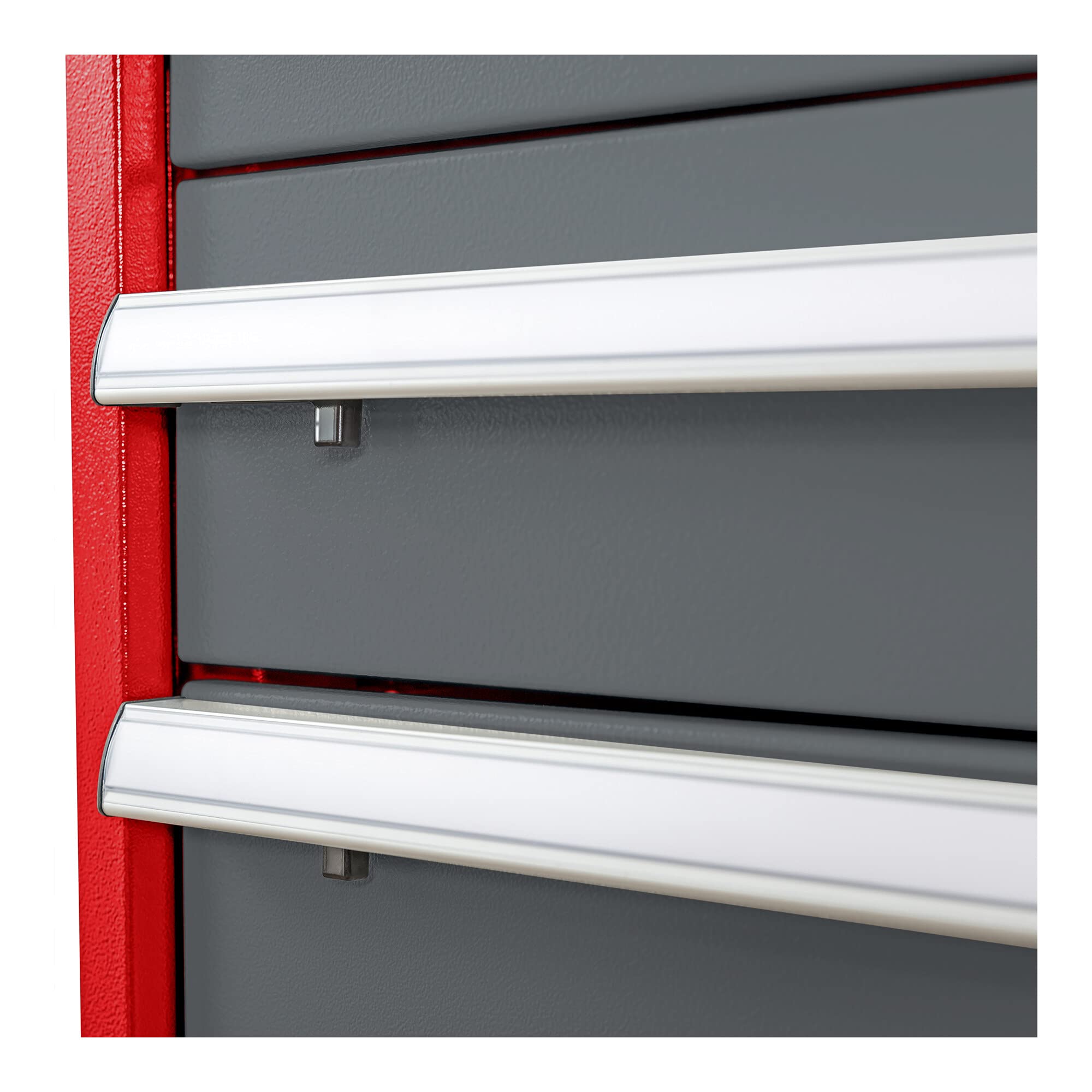 STIER Schubladenschrank mit 9 Schubladen BxTxH 600x575x1020 mm rot/anthrazitgrau
