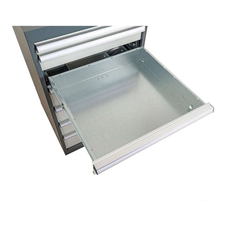 STIER Schubladenschrank mit 5 Schubladen | BxTxH 900x575x820 mm | Gesamttragkraft 1000kg | Blendenhöhen 50 bis 200mm