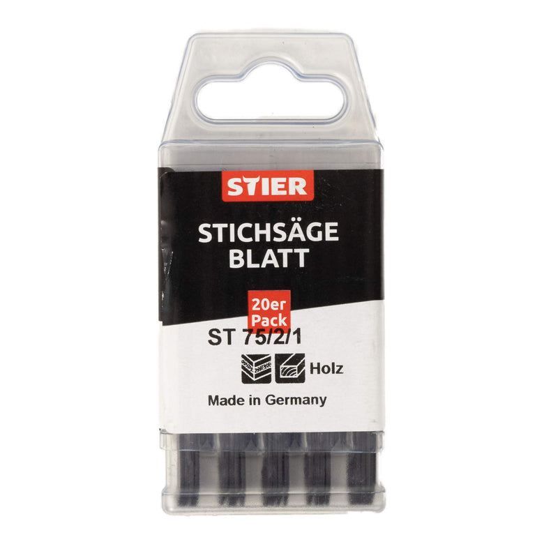 STIER Stichsägeblatt ST 75/2/1 für Holz Sperrholz Multiplex Spanplatten