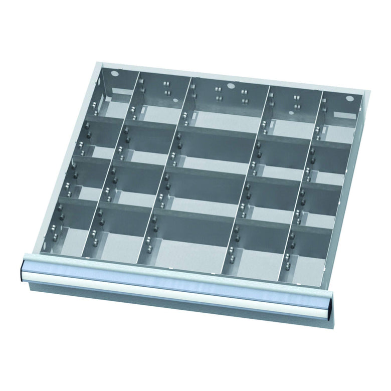 STIER Schubladenschrank mit 7 Schubladen BxTxH 700x575x1020 mm inkl. Einteilungsset