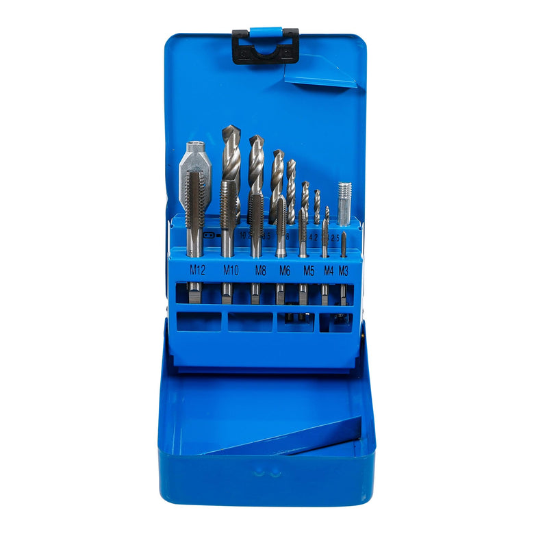 BGS Gewindeschneid-/HSS-Bohrer-Satz M3 - M12 / 2,5 - 10,2 mm