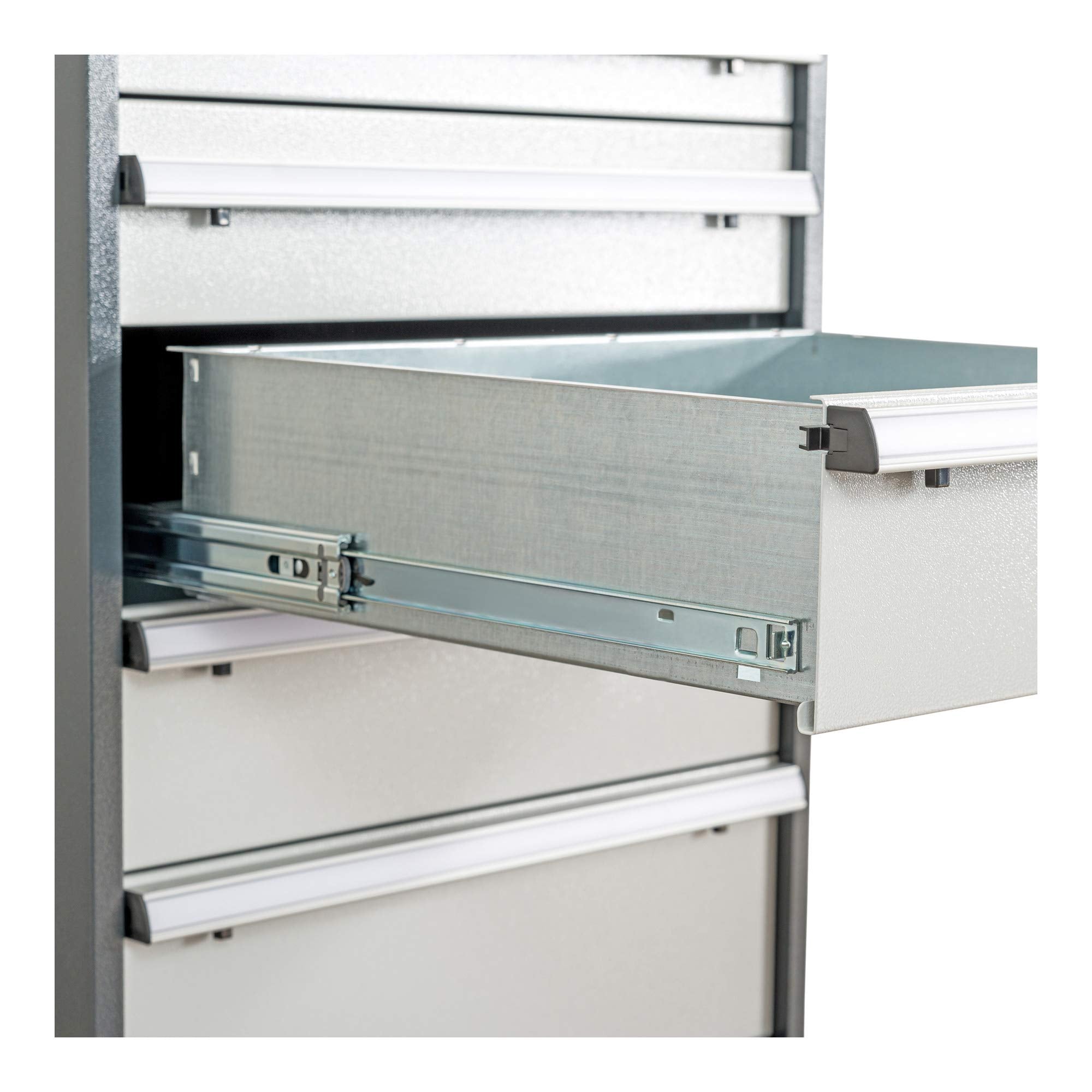 STIER Schubladenschrank mit 5 Schubladen | BxTxH 900x575x820 mm | Gesamttragkraft 1000kg | Blendenhöhen 50 bis 200mm