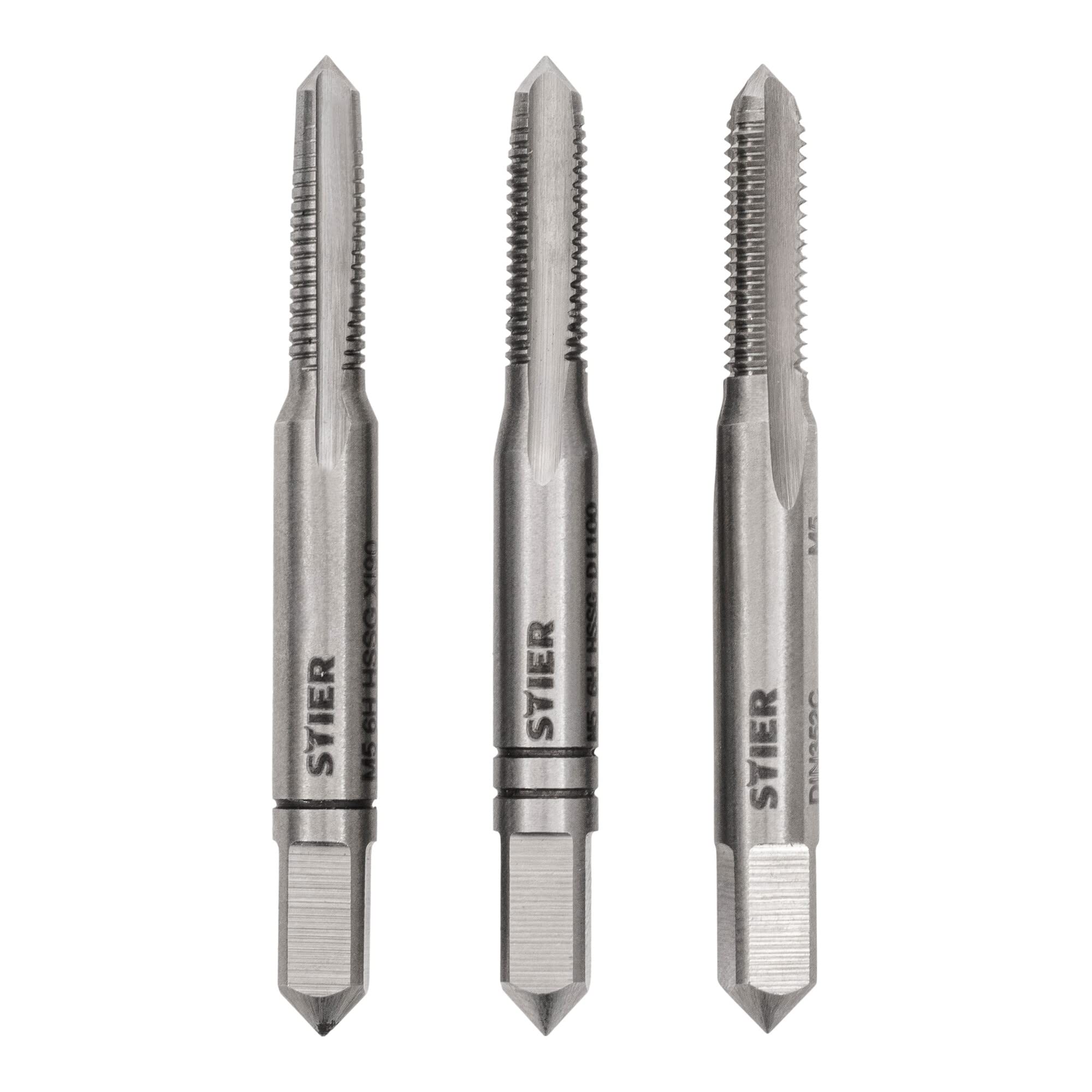 STIER hand tap set 3-piece pre-, middle- and finishing tap