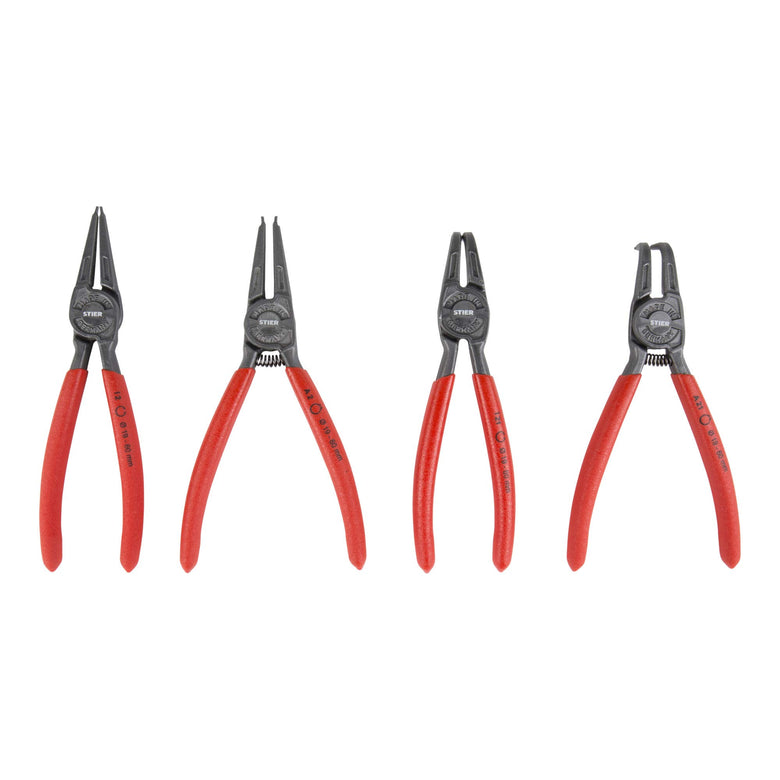 STIER circlip pliers set 4-piece with internal and