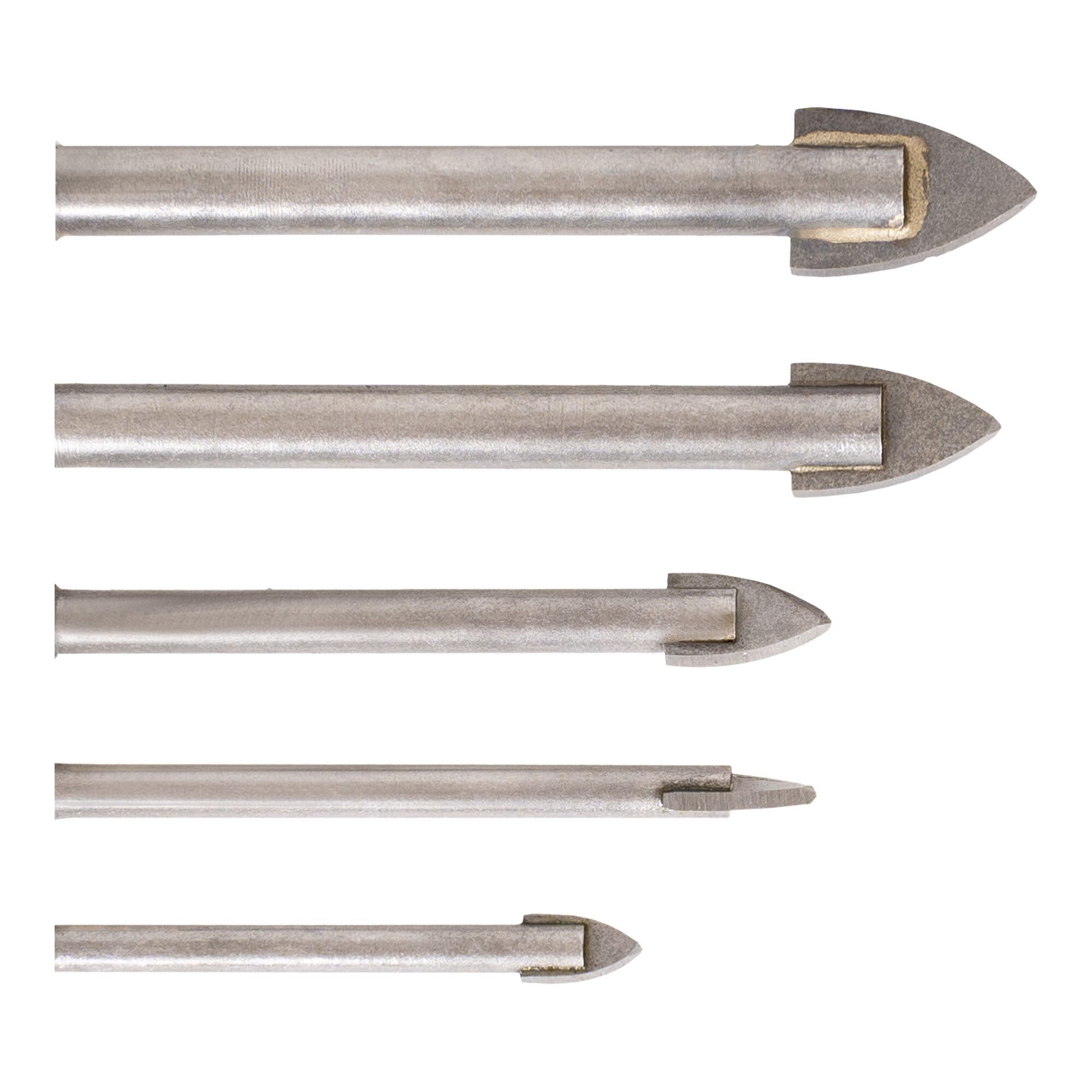 STIER Fliesenbohrer Set 5-teilig 1/4 Zoll Bit HEX Sechskant umfangreiches Set